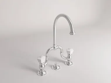 BIANCA - 3 hole bridge mixer with automatic pop-up waste by Park Avenue - view 2